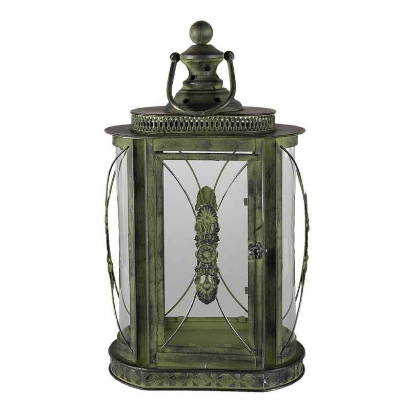 Lampion latarnia metalowa zielona 52cm. 6Y4590