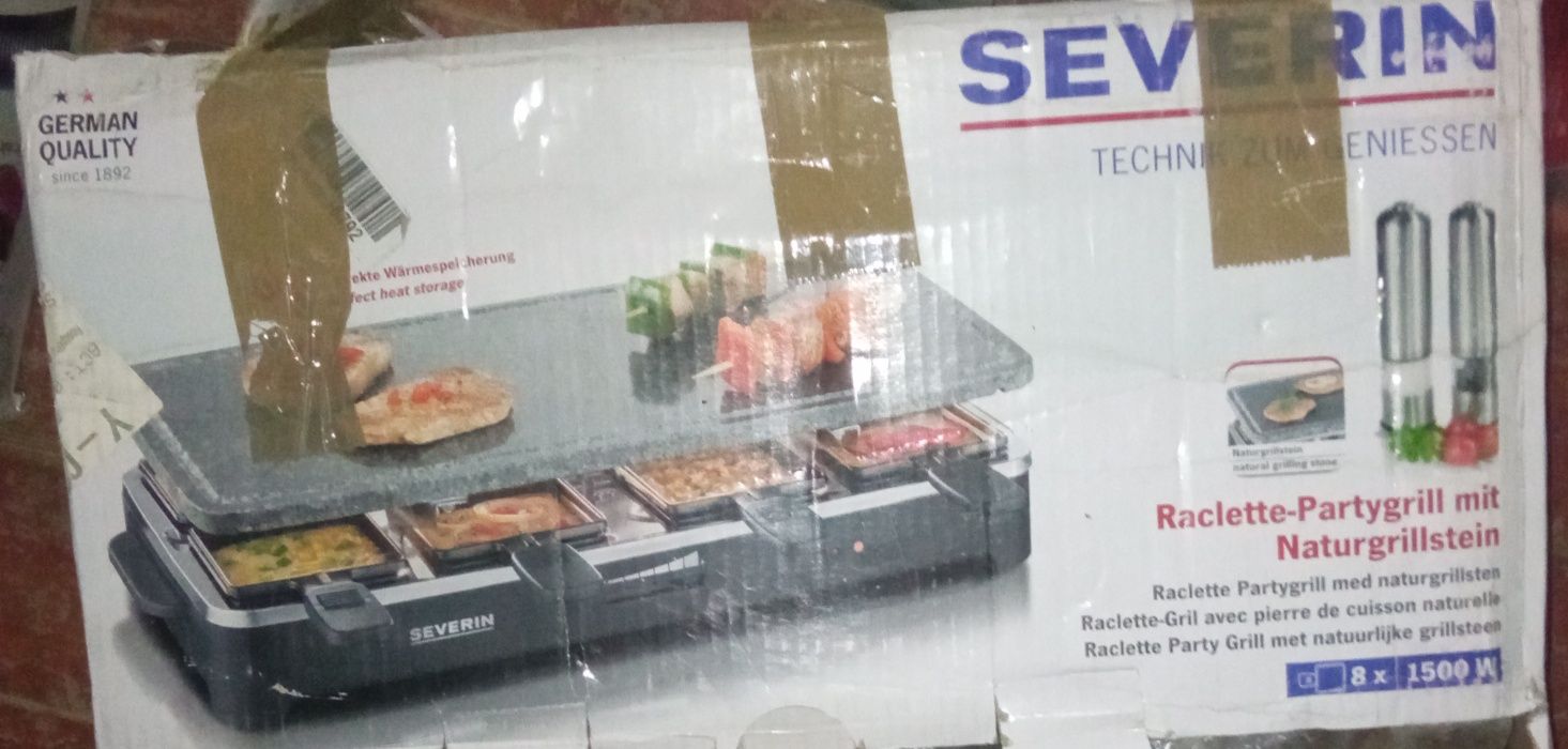 Гриль severin rg2343 1500w raclette чорний