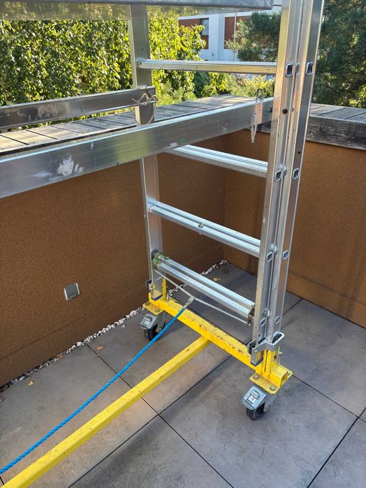 Rusztowanie aluminiowe jezdne Drabex RJ220. Wys. robocza do 4,2 m