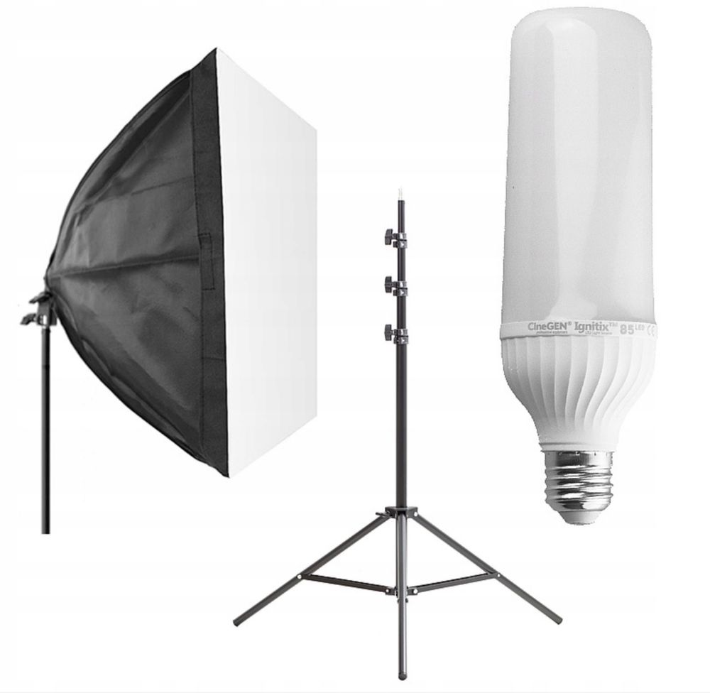 Lampa Studyjna Fotogtaficzna Softbox Oświetlenie do Zdjęć Filmów 400W