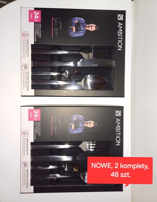 Zestaw sztućców Ambition- 2 komplety Dark
