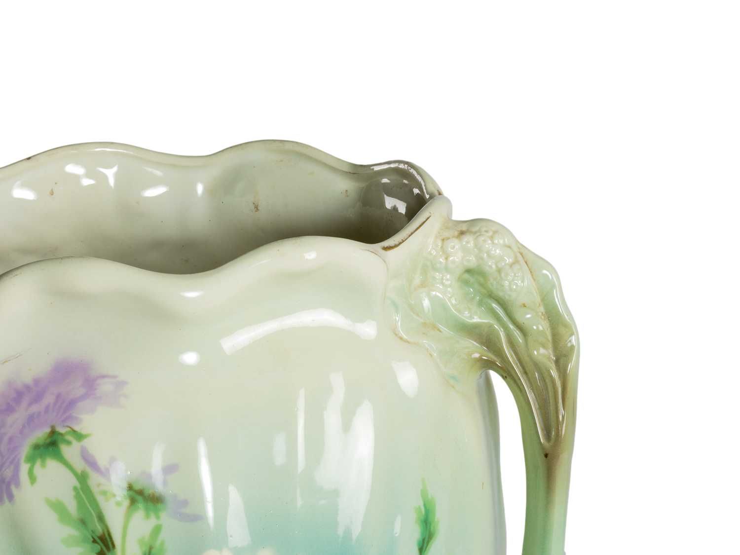 Vaso porcelana verde Luneville | Arte Nova