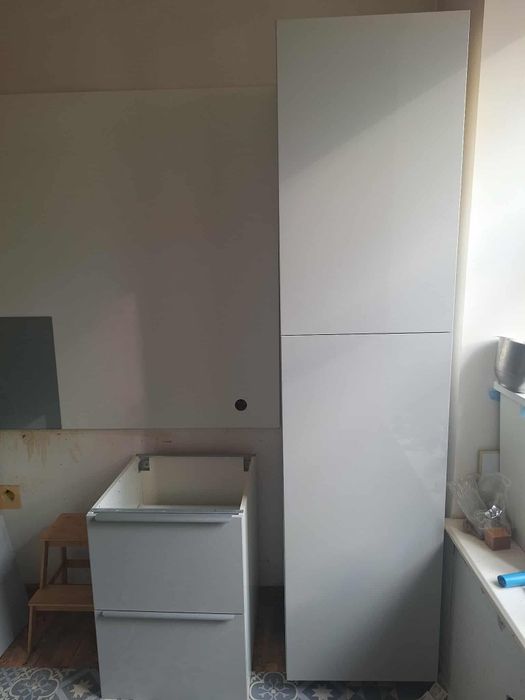 Szafka wysoka Ikea metod ringhult jasny szary