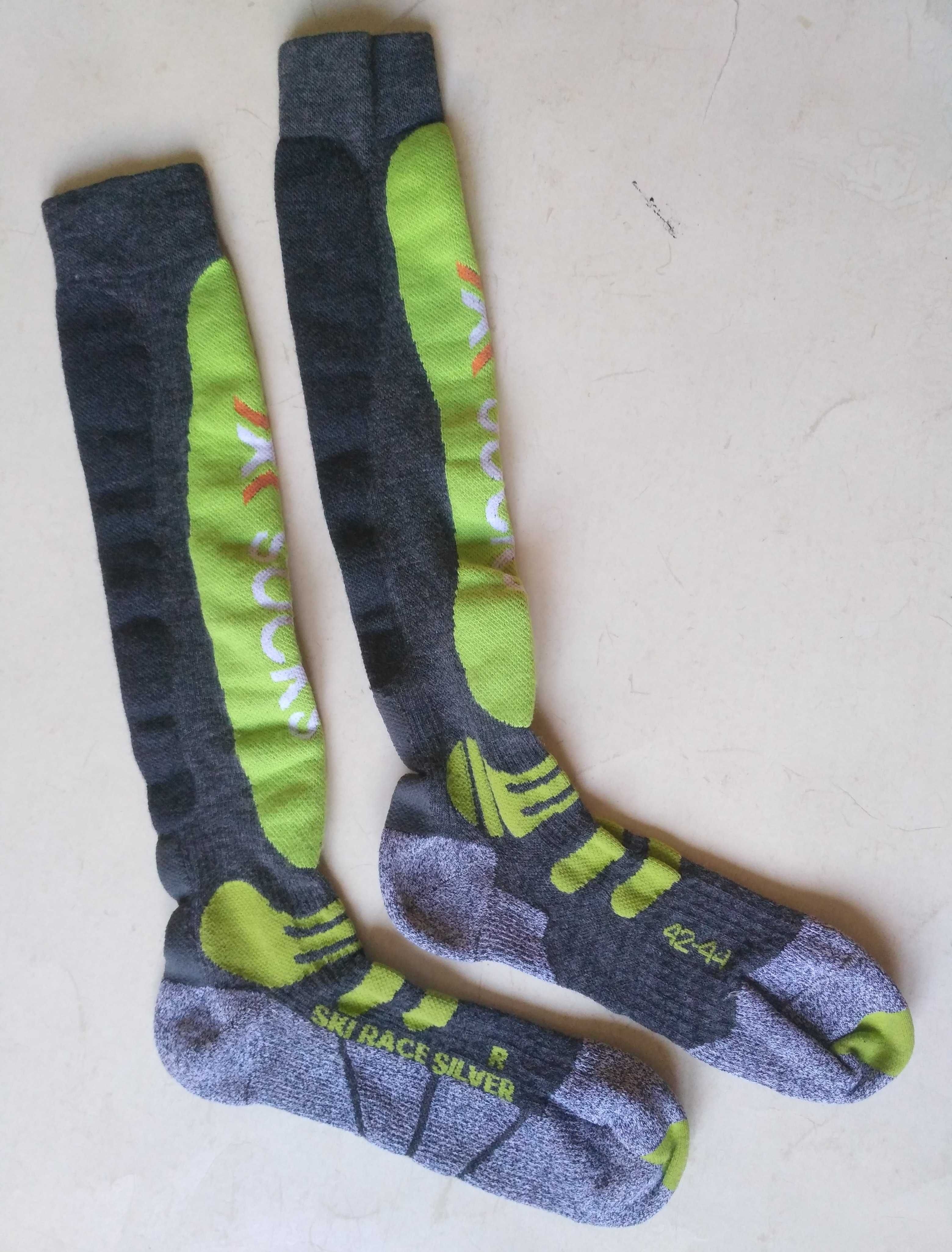 ТермоШкарпетки X-SOCKS SKI RACER Silver 42-44 R/L Long black/yellowflu