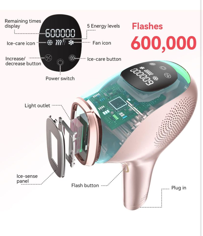 Laser LOVEDOCK D-1155 IPL do usuwania włosów z funkcją chłodzenia