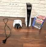 PlayStation PS5 + 2 oryginalne pady + 14 gier