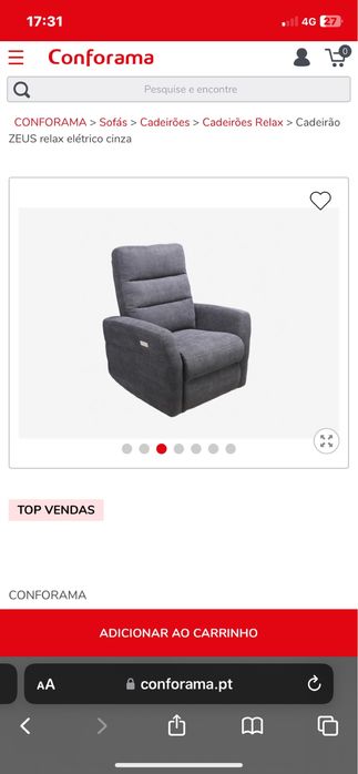 Cadeirao relax conforama zeus