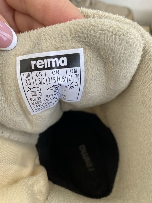 Зимние сапоги-ботинки Reima для девочки с ортопедической стелькой