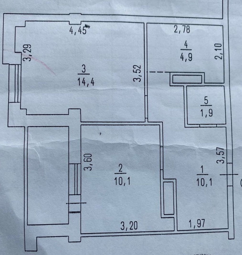 Продаж 1 кім. квартири після будівельників в центрі міста