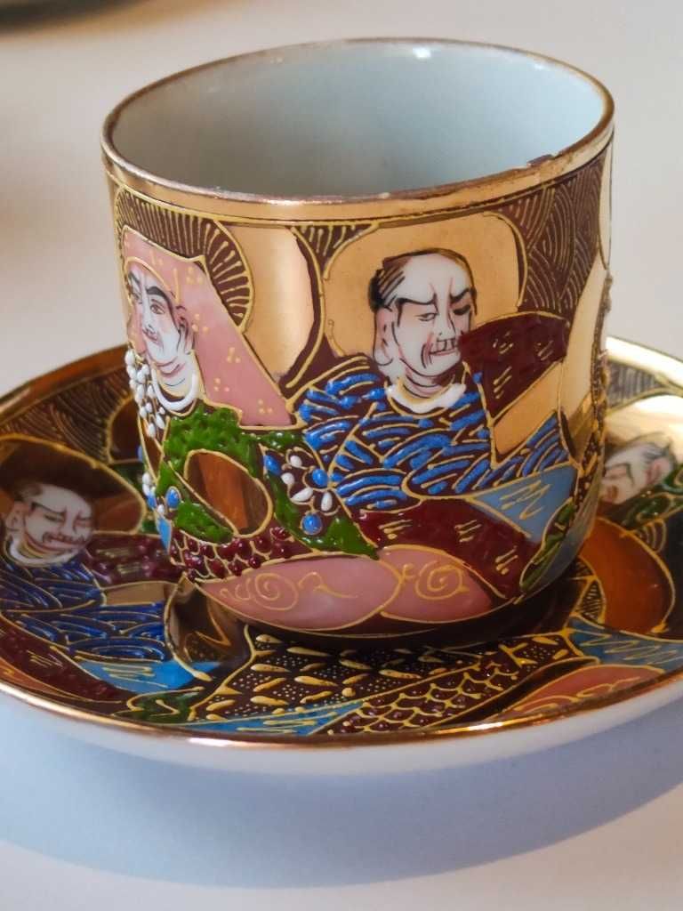 stara Japońska Porcelana z XIX wiek. Pokryte złotem sygnowane,Antyk