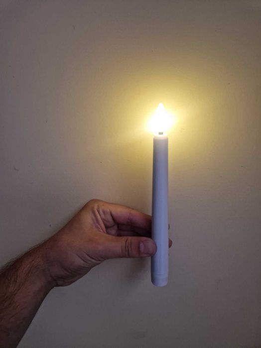 Białe świeczki LED świece na baterie z pilotem