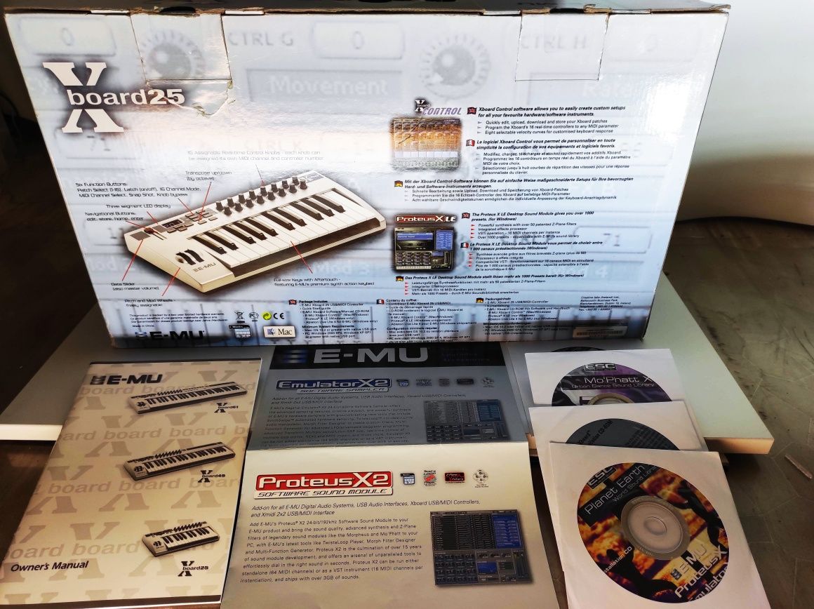E-mu X board 25 klawiatura MIDI