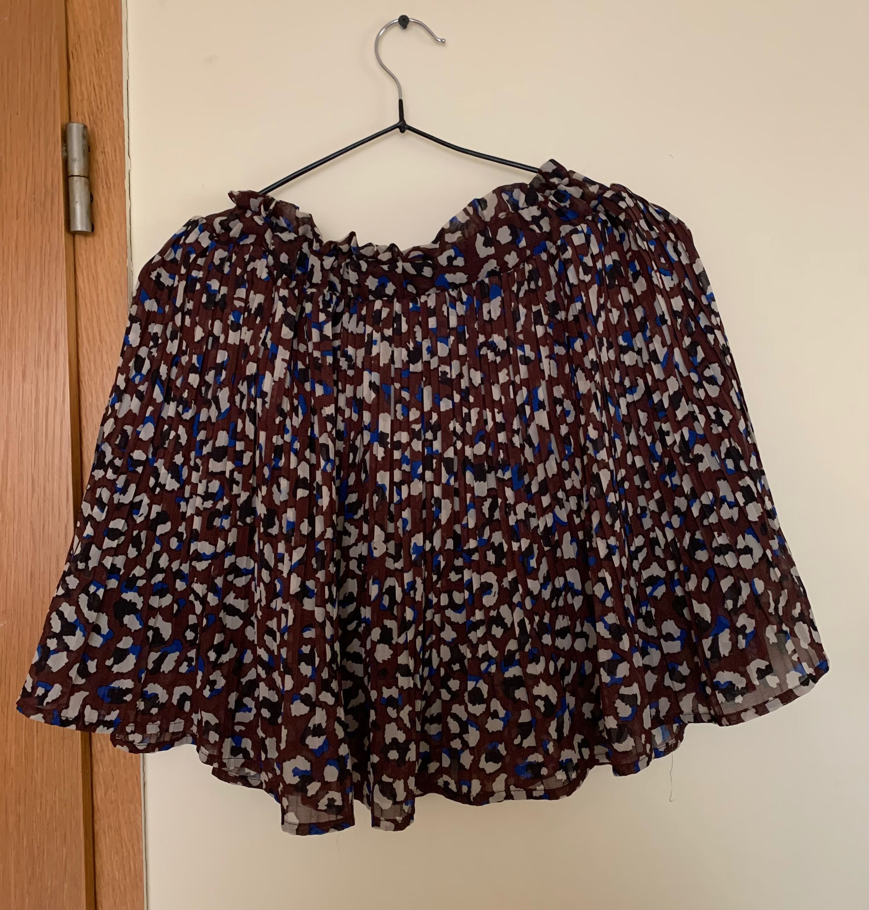 Krótka plisowana spódnica spódniczka mini w panterkę Sinsay XS 34
