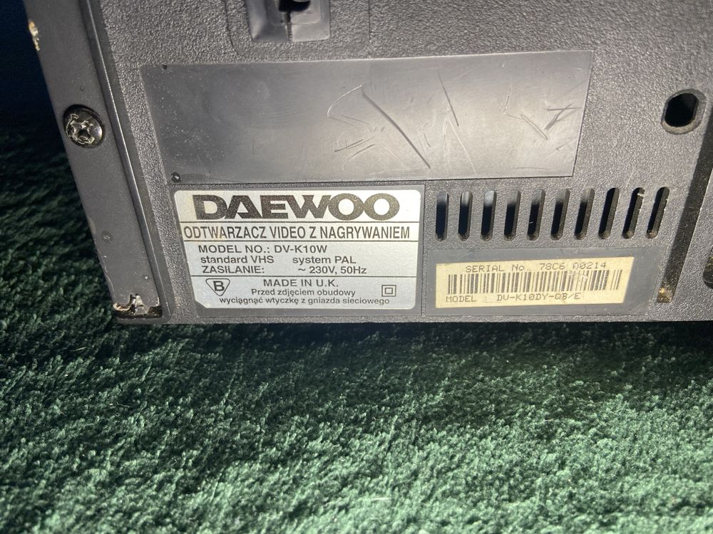 Nagrywarka VHS Daewoo DV-K10W Blue Diamond 2 NTSC