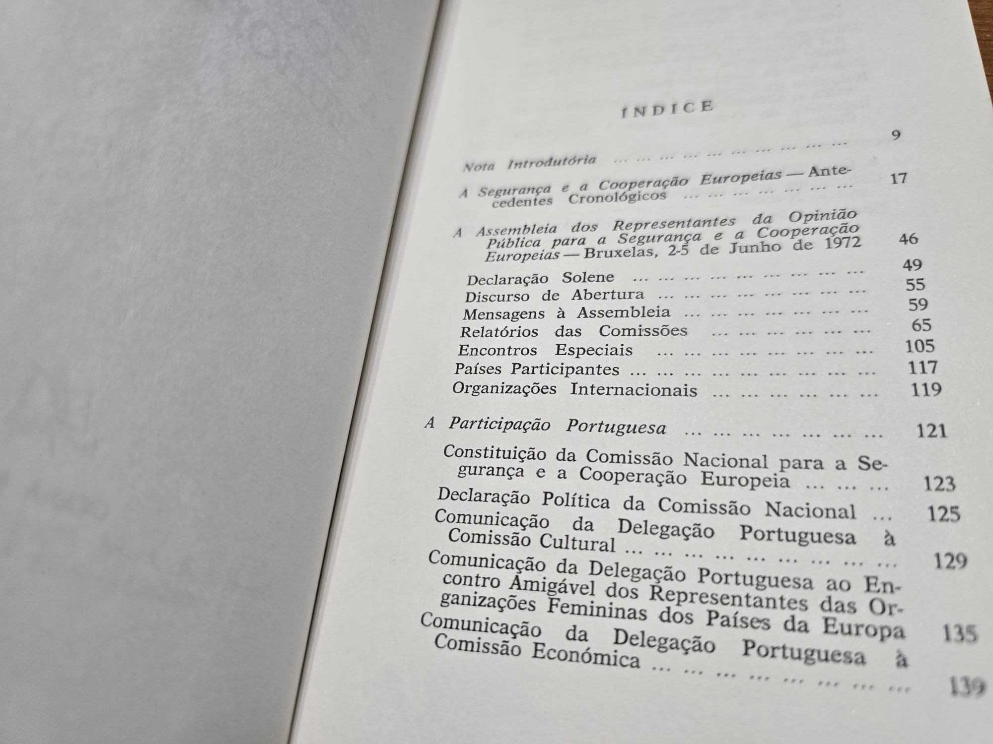 A Segurança e a Cooperação Europeias