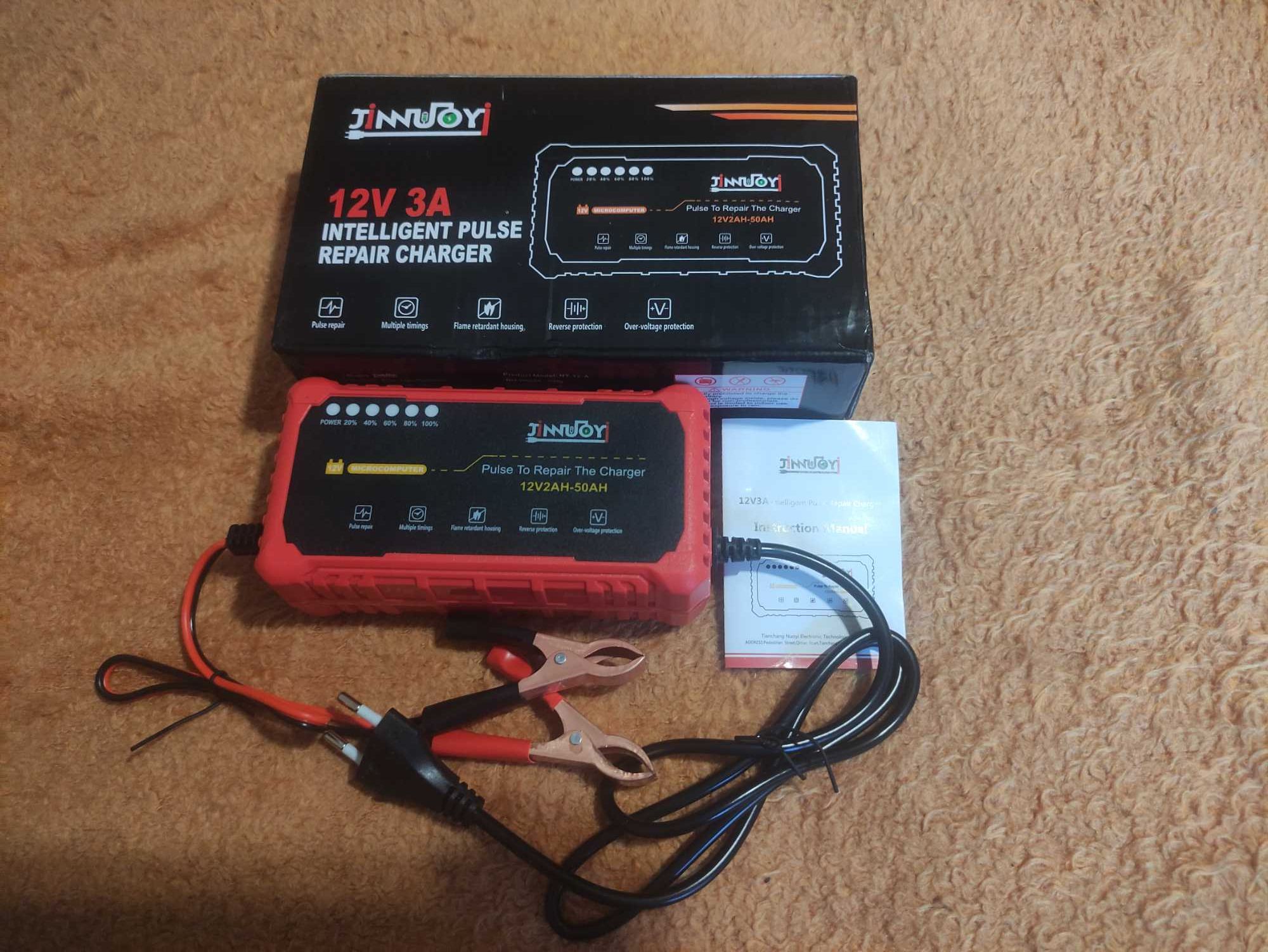 Импульсное
зарядное устройство 12V 3A 2AH-
50AH новое.Интеллектуальное