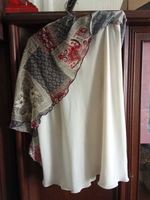Asymetryczna spódnica z falbanami, boho hippie etno retro, M / L/ XL