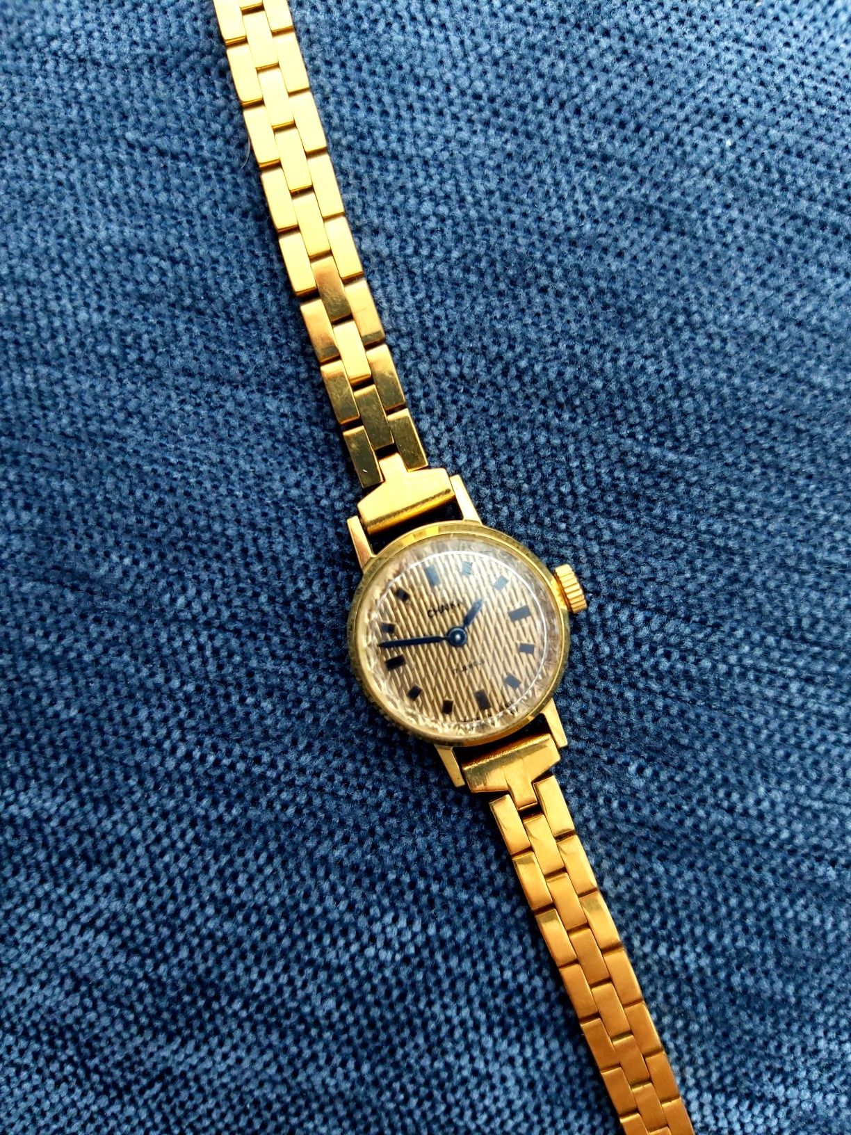 Nowa cena. Vintage pozłacany zegarek Chaika/Czajka made in CCCP.