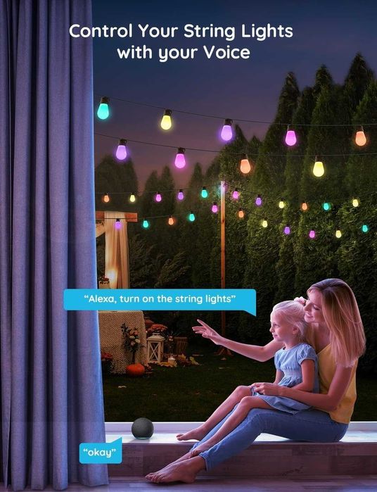 Govee lampki ogrodowe 30m RGBIC - Smart Outdoor String Lights IP65