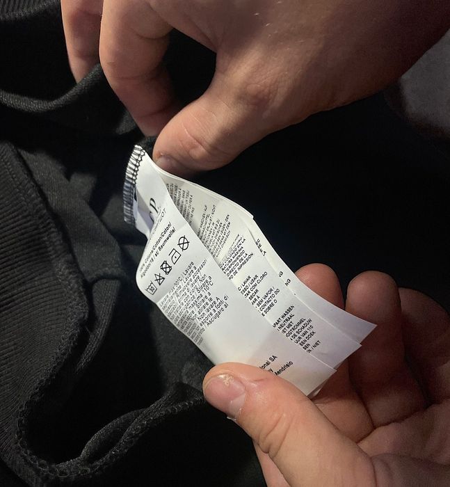 Nylon pocket C.P classic sweatshirts DYED Black