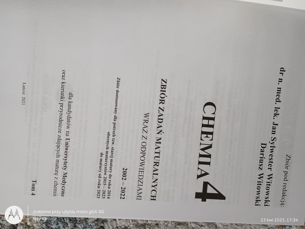 Chemia 4 zbiór zadań Witowski