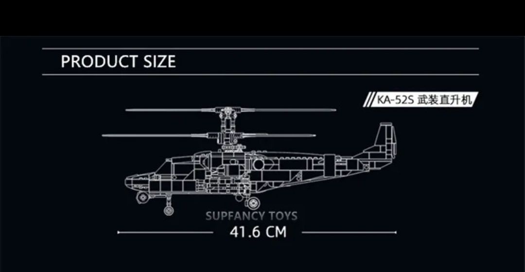 Конструктор вертолёт КА 52 s военный самолет детский Lego 913шт Sluban