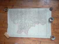 Mapa powiat Nowy Targ 1957