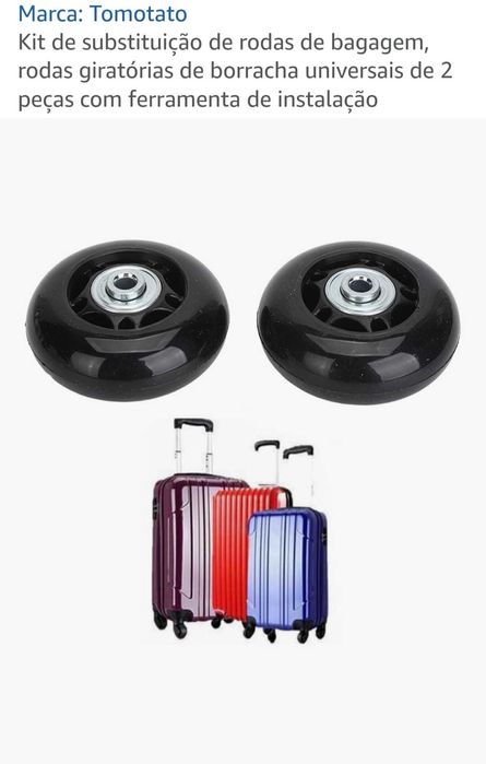 Kit substituição rodas malas viagem