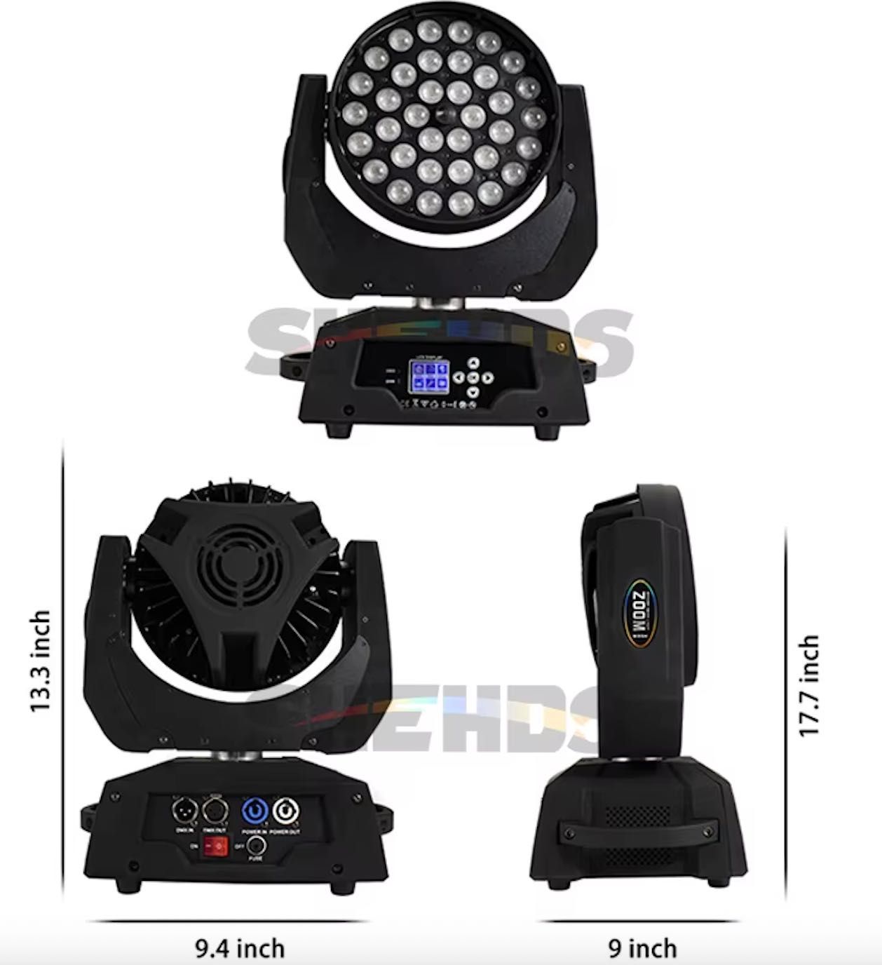 Wash moving heads grande 36x18