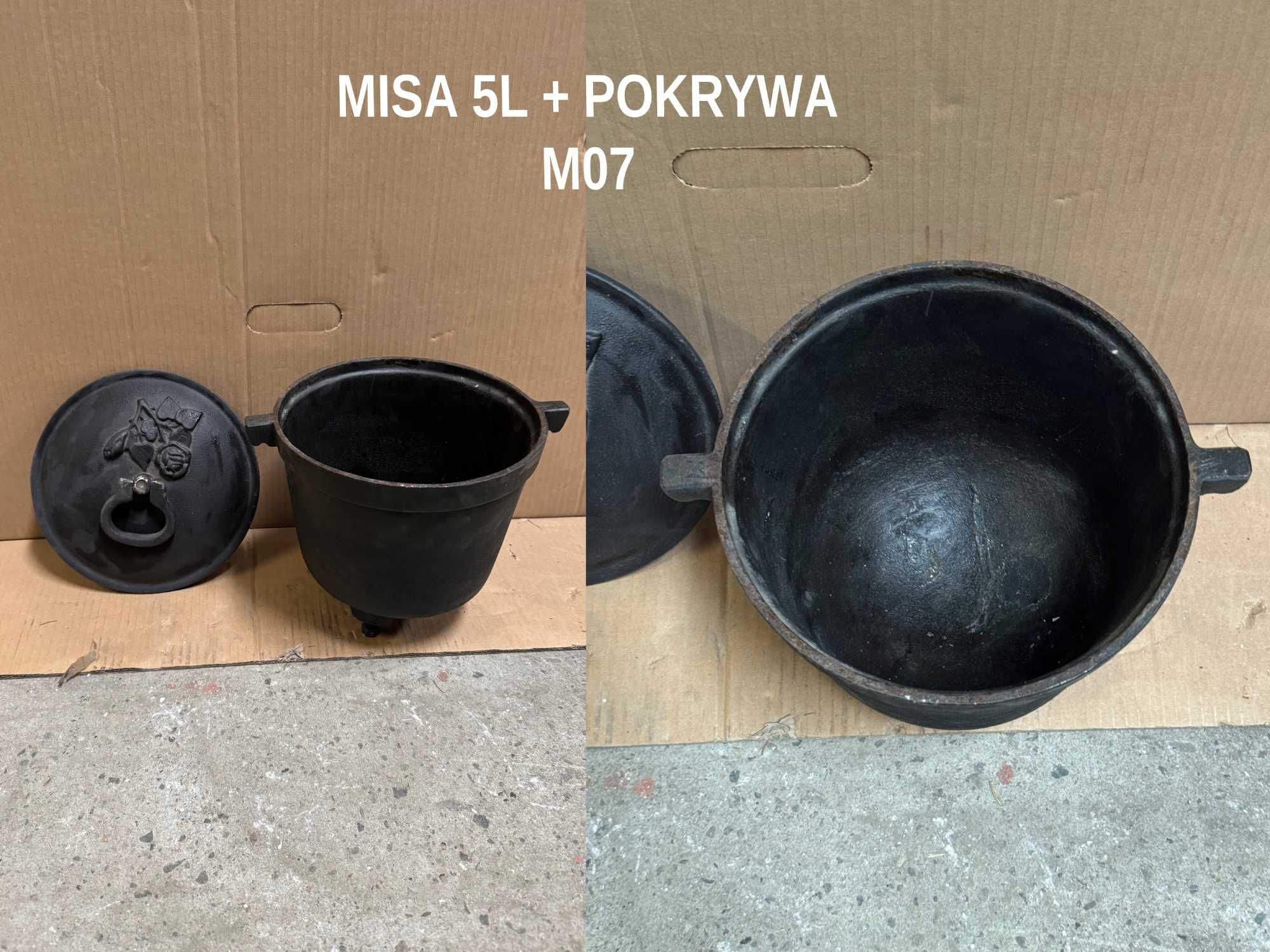 MISY KOCIOŁKI żeliwne emaliowane różne pojemności doniczka PRZECENA