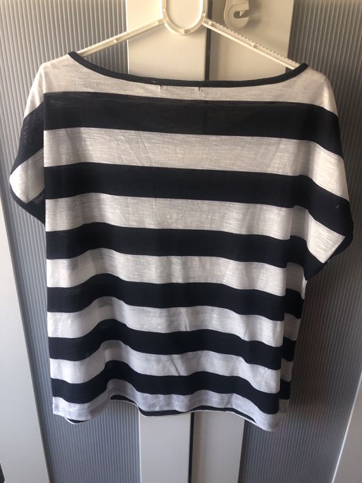 T-shirt riscas azuis e brancas marca Punto Roma - Tam. M