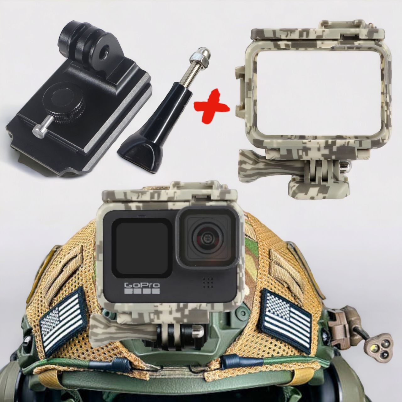 Рамка чехол для экшн камер GoPro 9/10/11/12+крепление с фиксатором