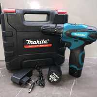 Шуруповерт Makita 12v аккумуляторный Макита в кейсе с набором