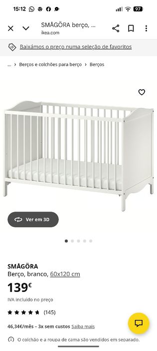 Berço de bebê IKEA