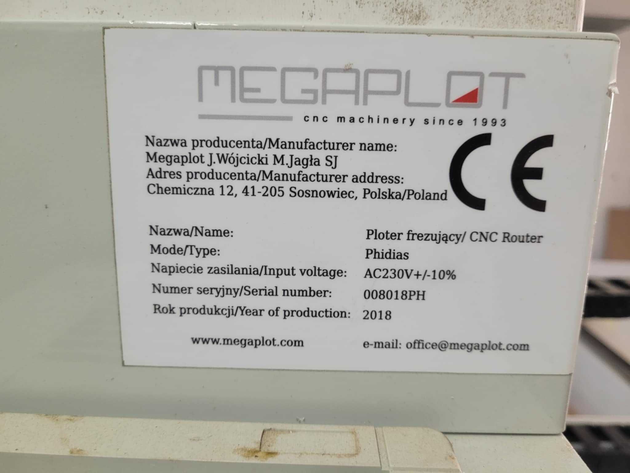 Frezarka CNC, ploter frezujący Megaplot. Pole stołu: 200 x 150 cm