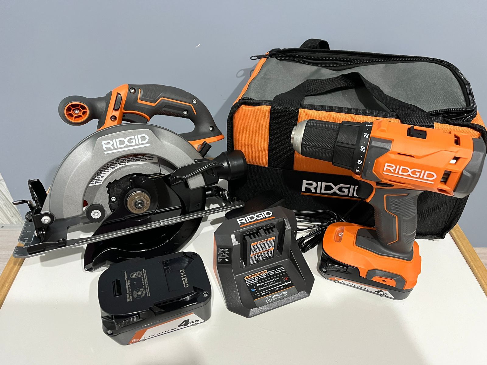 Циркулярна пила + шуруповерт Ridgid!