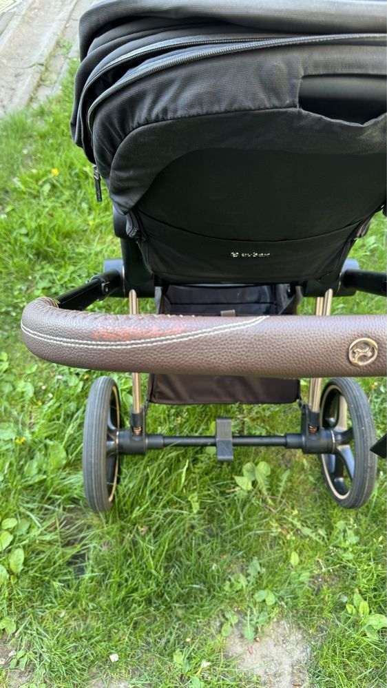 Прогулянковий візок cybex priam на шасси Rose Gold