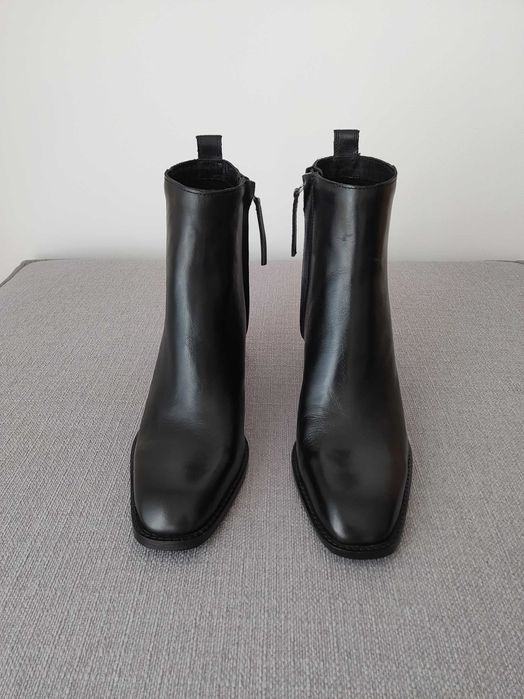 Botas pele preto Zara