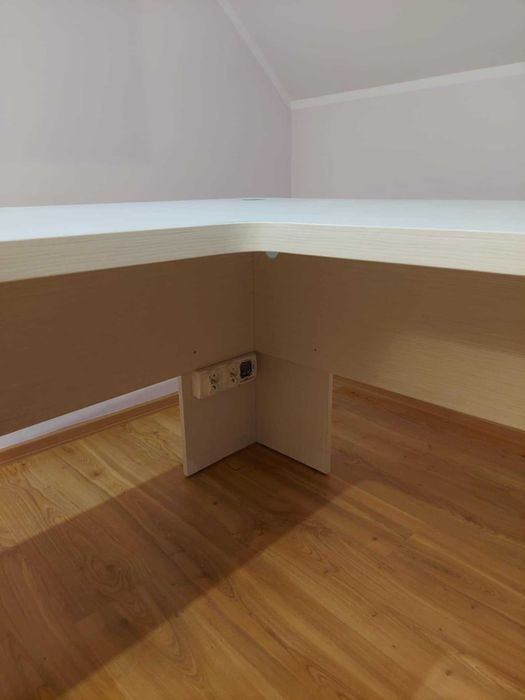 duże biurko sklejka plus wysoki połysk