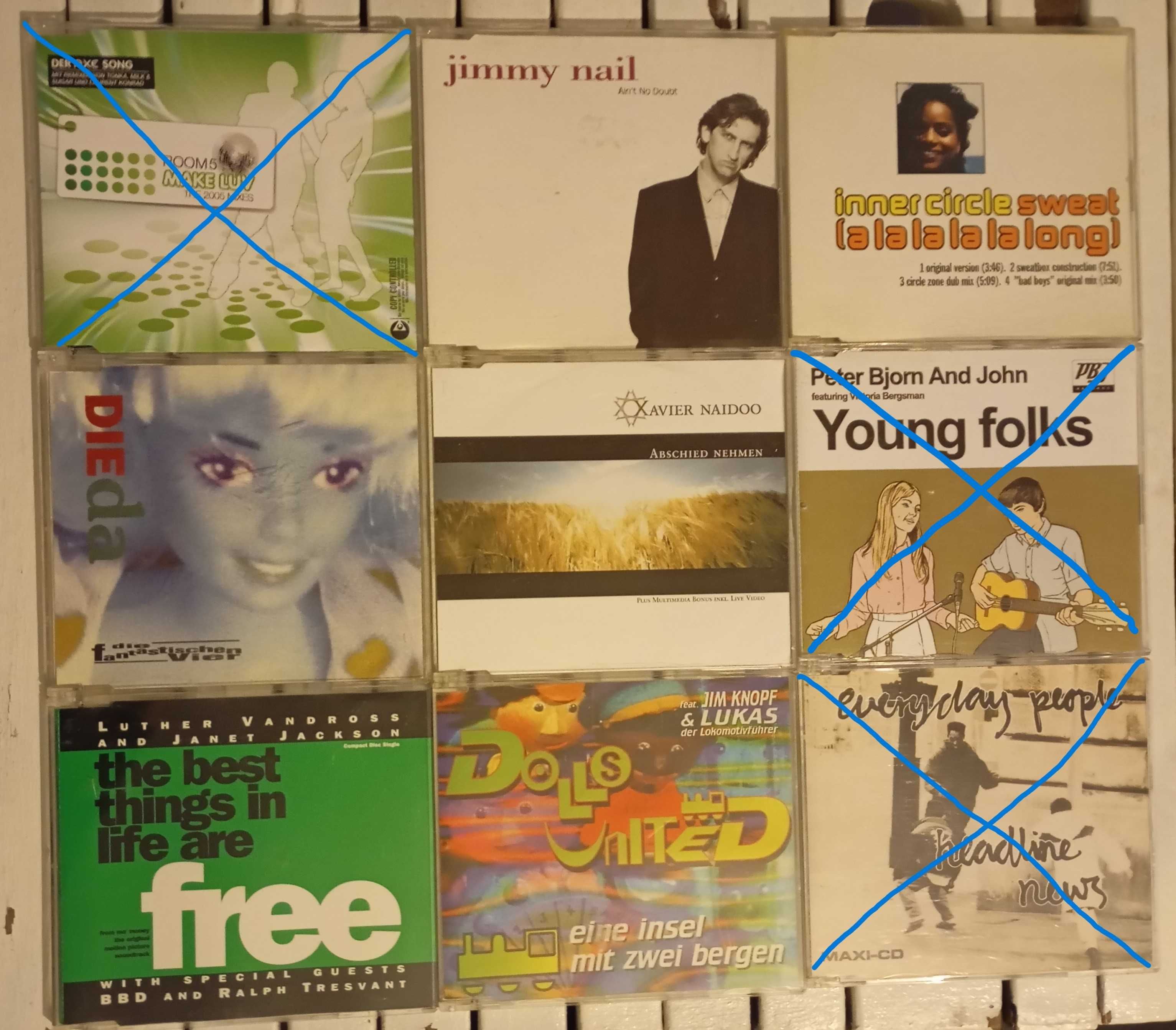 72 CD Singles de Euro House, Pop, Rock (CDs a partir de 1,5€)