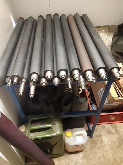 Rolki,wałki transportowe do taśmociągu, podajnika .Gumowane, ogumowane