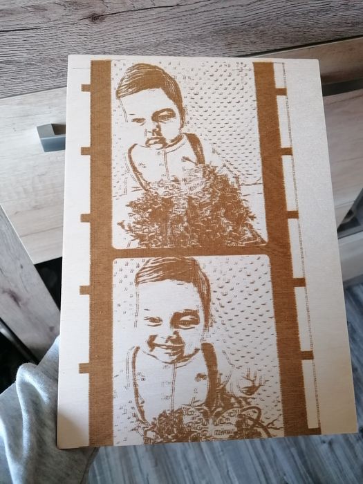 Zdjęcie, obraz wypalane w drewnie, sklejce "Handmade prosto z serca"