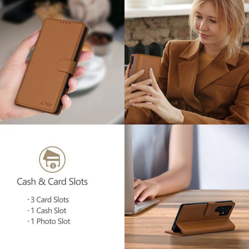 Tech-Protect Wallet Galaxy A56 5G Brown