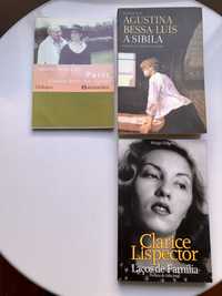 Livros Agustina Bessa-Luis e Clarice Lispector