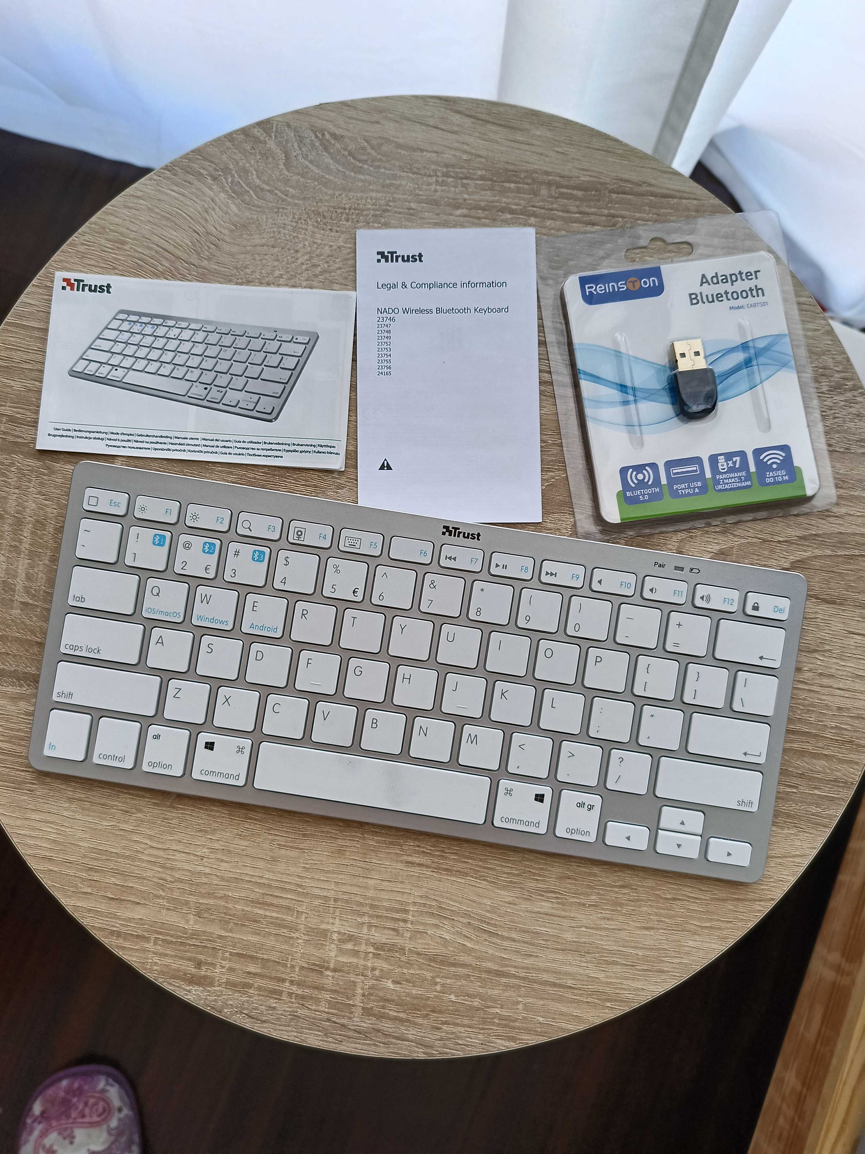 Klawiatura bezprzewodowa Trust NADO  z adapterem Bluetooth Reinston
