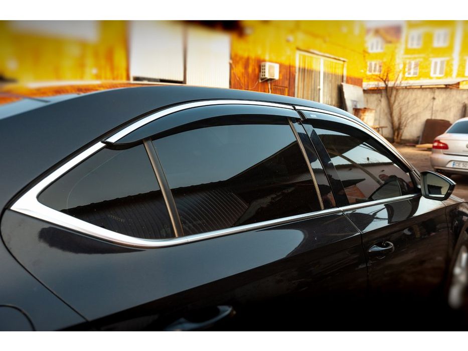 Skoda Superb 2016+ Вітровики з хромом Niken (Sedan)