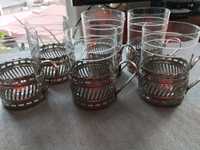 Starocie z PRL -metalowe koszyczki że szklankami