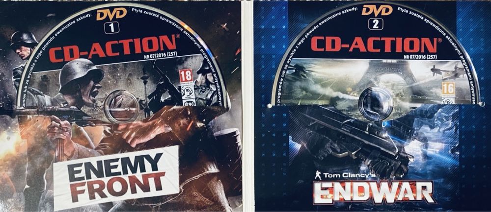 Gry PC CD-Action 2x DVD nr 257:  Enemy Front, Endwar, Dungeons