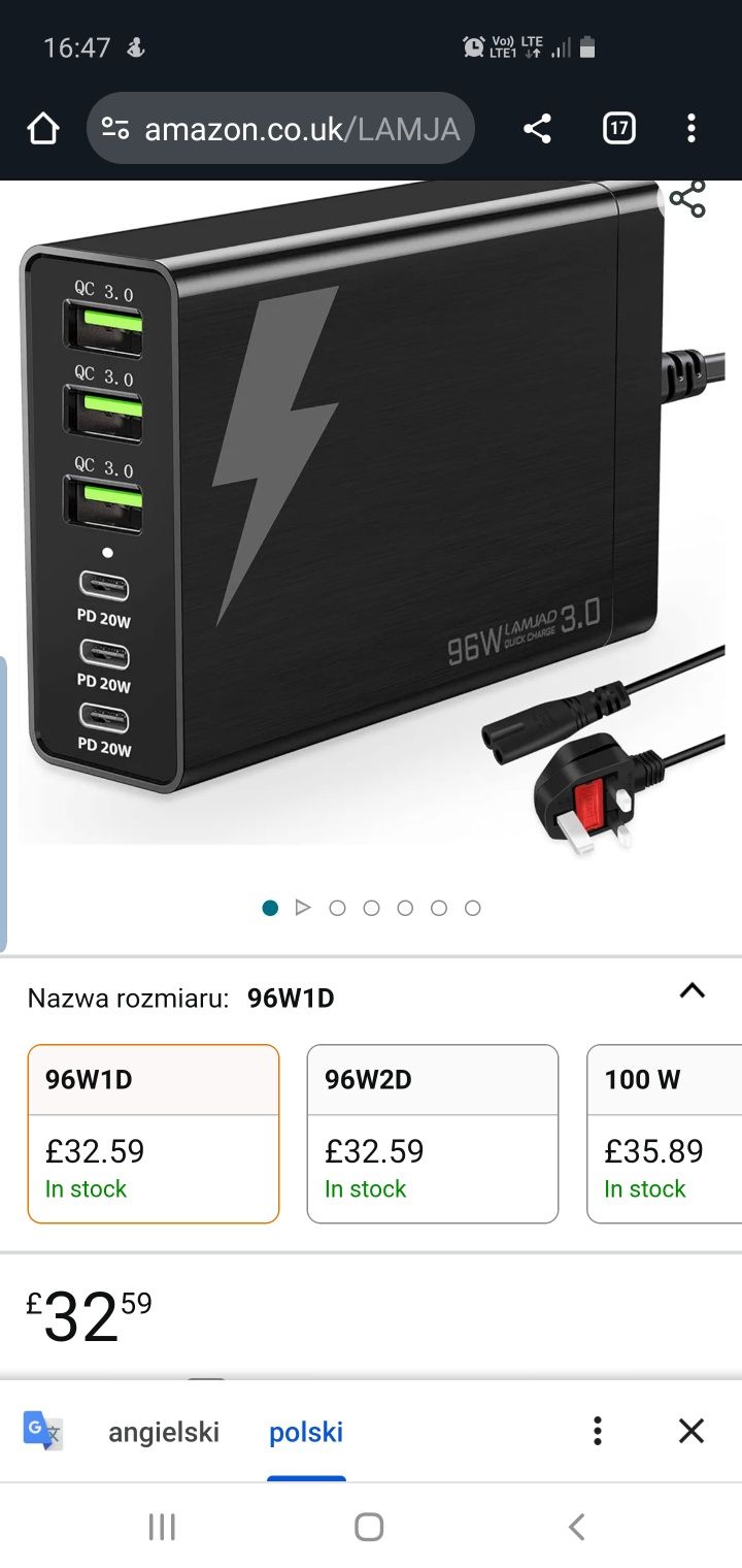 Ładowarka multiport 6w1 typ C