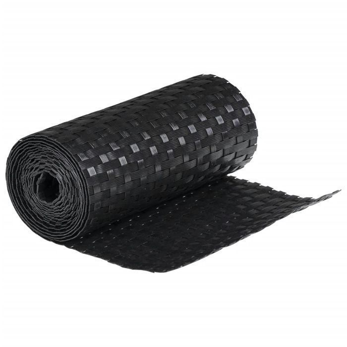 vidaXL Parawany balkonowe, 10 szt., czarne, 255x19 cm, rattan PE